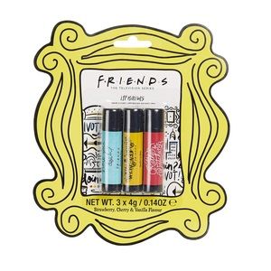 Friends tv show lip balm set of 3 brand new!!